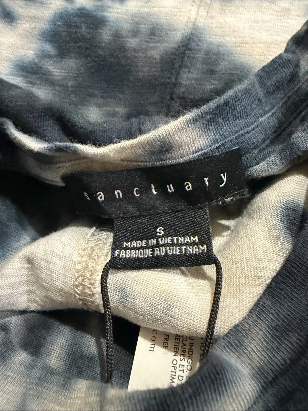 NWT Sanctuary Indigo Tie Dye Sleeveless Midi Dress Small Blue White Camo